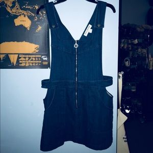 Denim overall dress